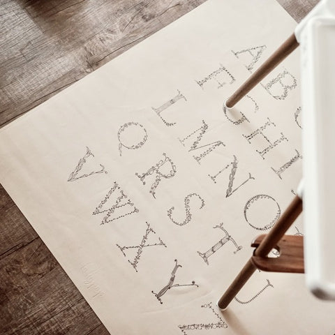 lullypop Reversible Vegan Leather Mat - Alphabet