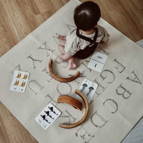 lullypop Reversible Vegan Leather Mat - Alphabet