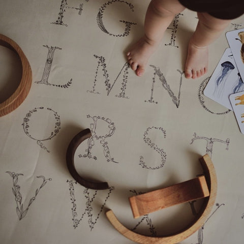 lullypop Reversible Vegan Leather Mat - Alphabet