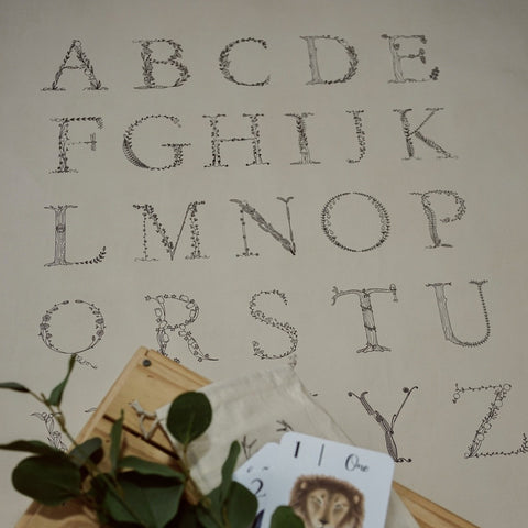 lullypop Reversible Vegan Leather Mat - Alphabet