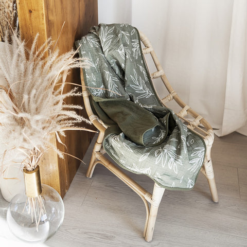lullypop Blanket in Sage Leaves (Multiple Sizes)