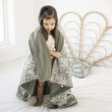 lullypop Blanket in Sage Leaves (Multiple Sizes)