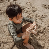 lullypop Boy Swim Top in Moss