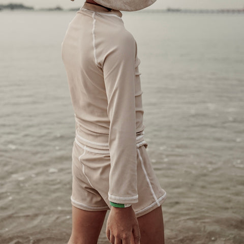 lullypop Boy Swim Short in Sandshell