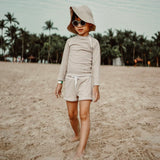 lullypop Boy Swim Short in Sandshell