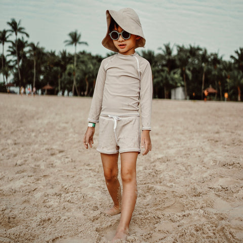lullypop Boy Swim Short in Sandshell