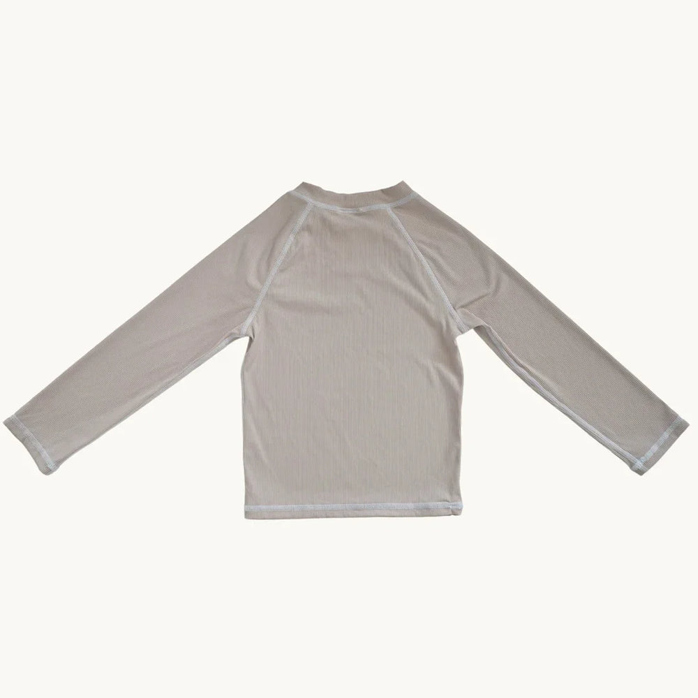 lullypop Boy Swim Top in Sandshell