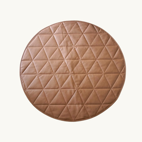 lullypop Vegan Leather Padded Play Mat in Caramel