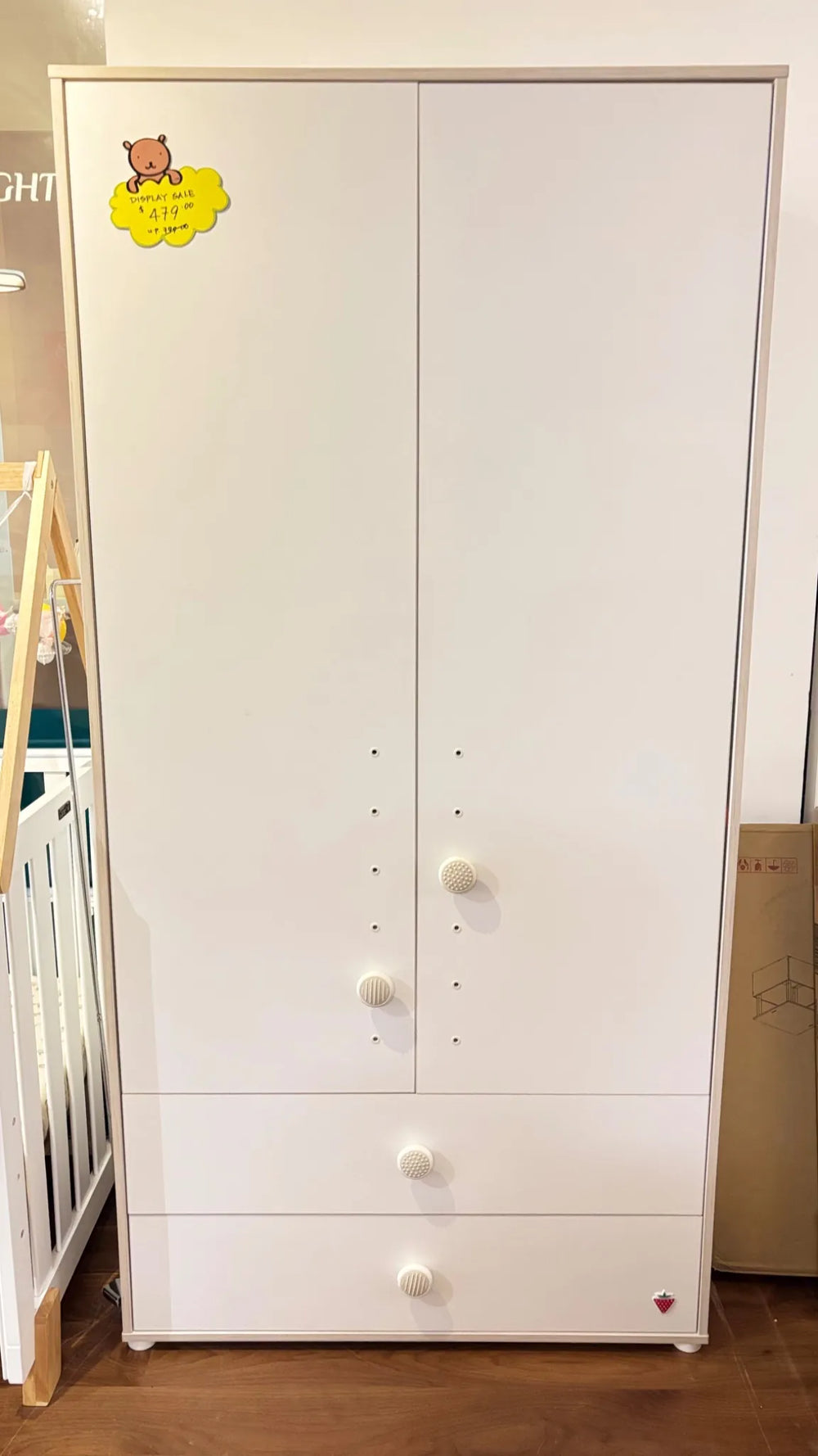 Cilek Montes White 2 Doors Kids Wardrobe (Display Unit)