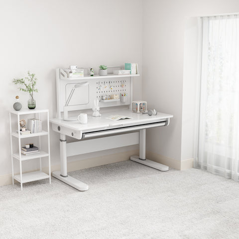 FLEK Medium/Large Ergo Study Desk with F3P Chair and G2 Stool Option (D01S/L22S)