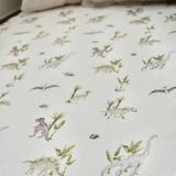 lullypop Fitted Cot Sheet (140x80cm) - Dino