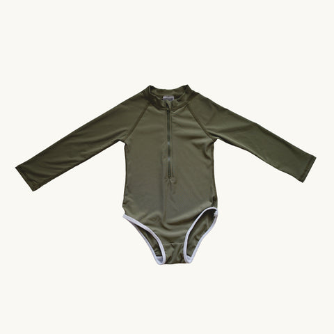 lullypop Girl Swimwear in Moss