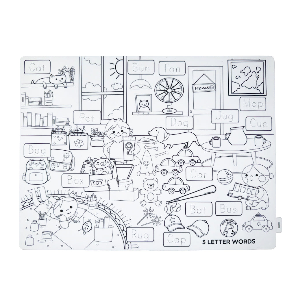 FIJN x Growing Up™ Educational Silicone Colouring Mat with Removable Markers