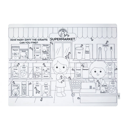 FIJN x Growing Up™ Educational Silicone Colouring Mat with Removable Markers