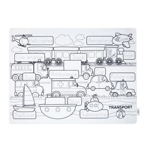 FIJN x Growing Up™ Educational Silicone Colouring Mat with Removable Markers