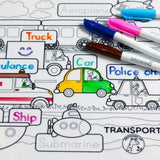 FIJN x Growing Up™ Educational Silicone Colouring Mat with Removable Markers