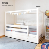 ModBed Kids Poster Bed (Floor / Low) (with pullout options - Single or SS)
