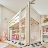 ModBed Kids Mid Loft Convertible Poster Bed (with roof options - Single or SS)