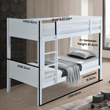 Oslo Basics Kids Classic White Bunk Bed (Single Size)