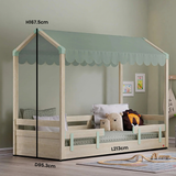Cilek Montes Natural Roof Kids Bed (90x200 Cm) - Dual Height
