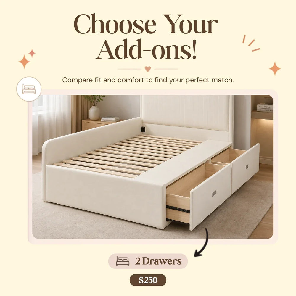 HB Rooms Low Beds — Optional Add-ons