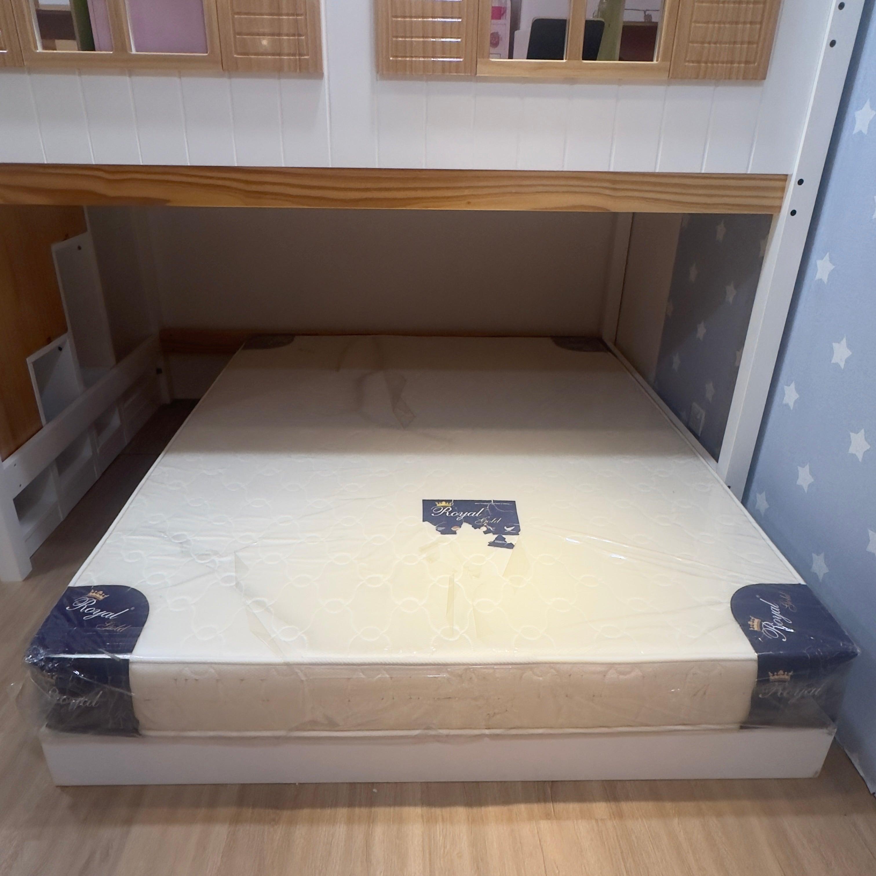 Oslo Custombed Platform Queen Bed - White Color (Display) - Kids Haven