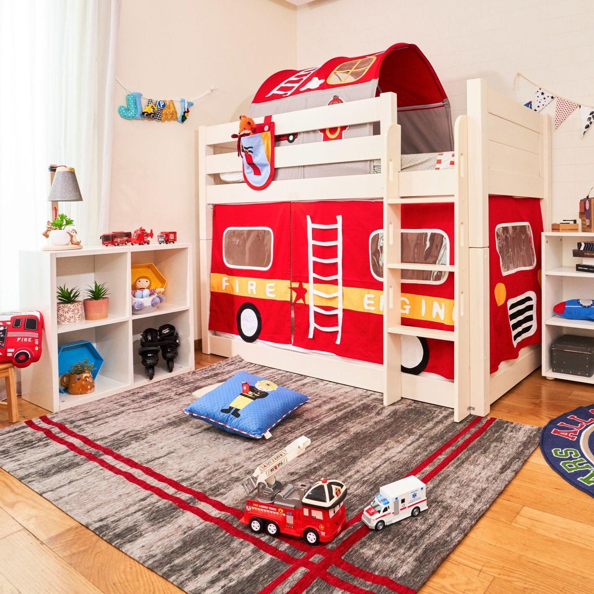 Snuggle Fire Engine Canopy - Kids Haven