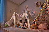 PETIT Geometry Pattern Teepee With Mat and Lights - Kids Haven