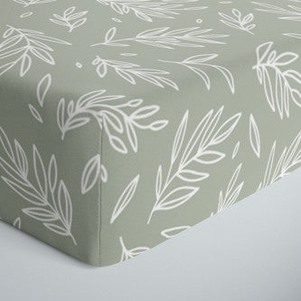 lullypop Fitted Sheet - Leaves (Multiple Sizes)