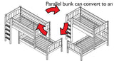 Maxtrix L-Shape Bed w Straight Ladder - Kids Haven