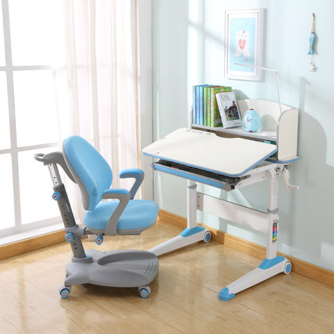 FLEK Medium Ergo Study Desk with Unit and Chair (H6C & K16)