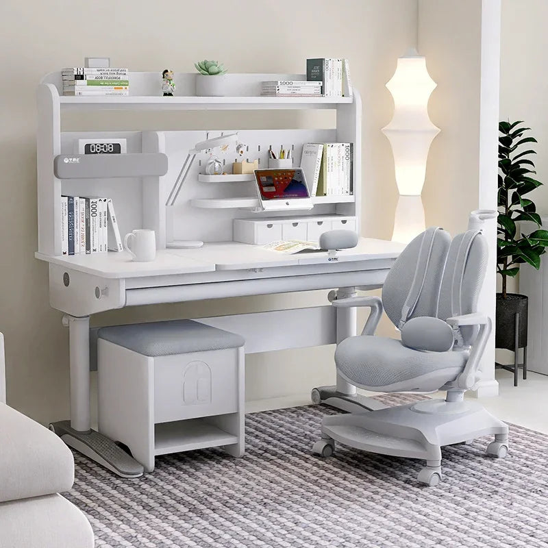 FLEK N24S Large Ergo Study Desk with Unit (With F3P Chair and G2 Stool Option)