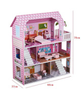 FIJN Small Red Roof Dollhouse - Kids Haven