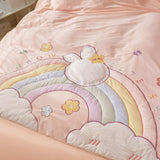 Snuggle Rainbow & Rabbit Bedsheet Set - Kids Haven