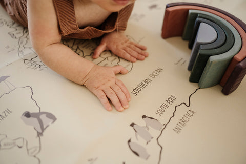 lullypop Reversible Vegan Leather Mat - Oh, The Places You'll Go