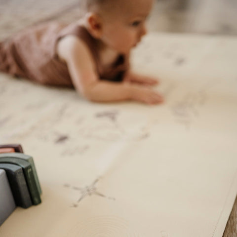 lullypop Reversible Vegan Leather Mat - Oh, The Places You'll Go