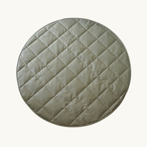 lullypop Vegan Leather Padded Play Mat in Olive