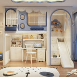 Nukhome Blue Postia Loft Bed (D21 - Blue - Loft)