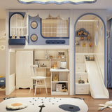 Nukhome Blue Postia Loft Bed (D21 - Blue - Loft)