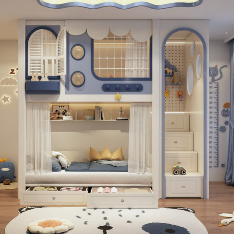 Nukhome Postia Full Height Bunk Bed (Customizable)