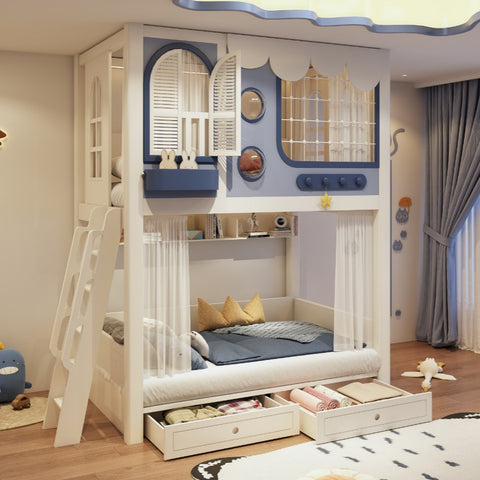 Nukhome Postia Full Height Bunk Bed (Customizable)