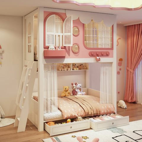 Nukhome Postia Full Height Bunk Bed (Customizable)