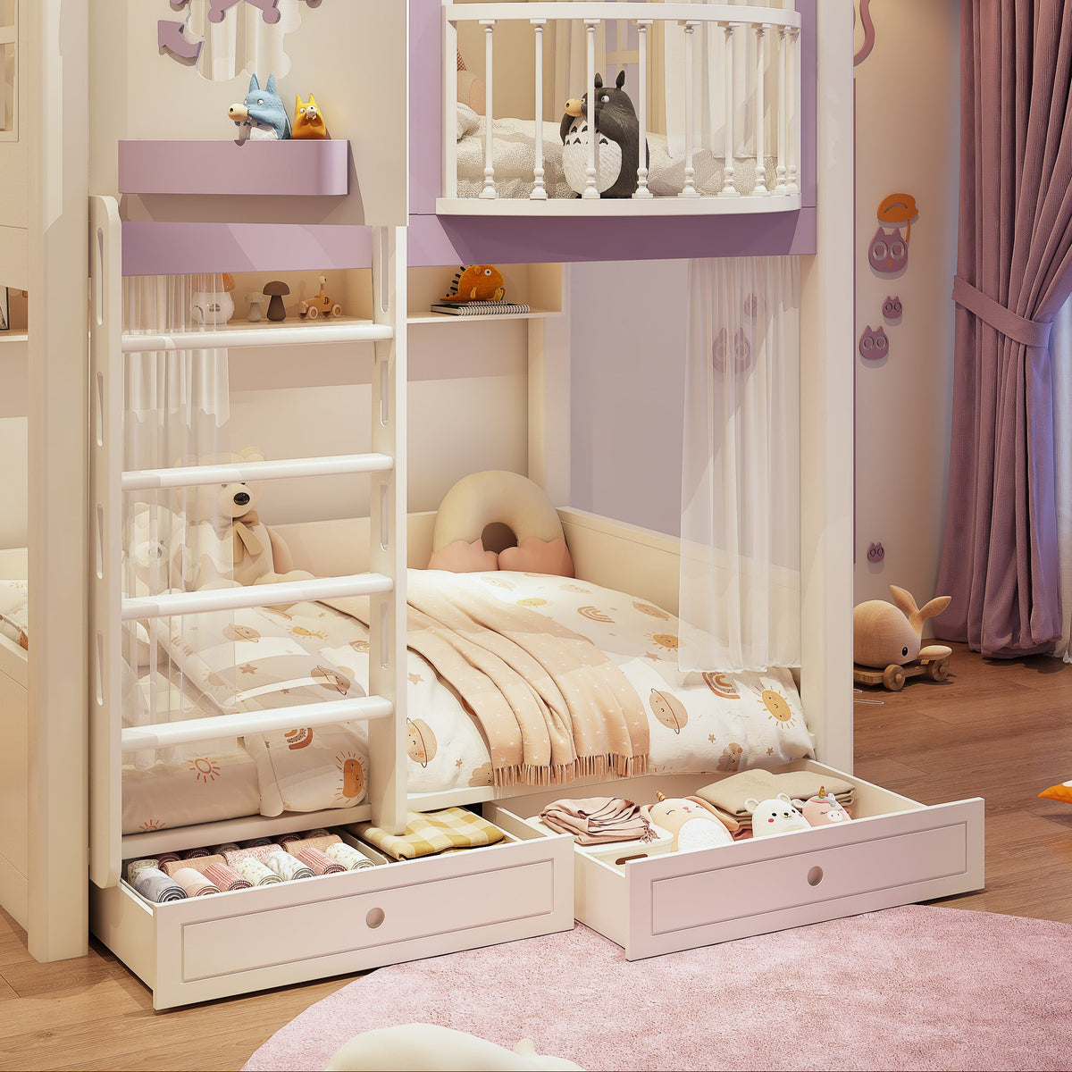 Nukhome Purple Pixie Underbed Storage and Cushion Options