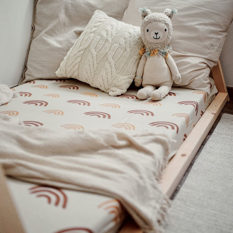 lullypop Fitted Cot Sheet - Rainbow (Multiple Sizes)
