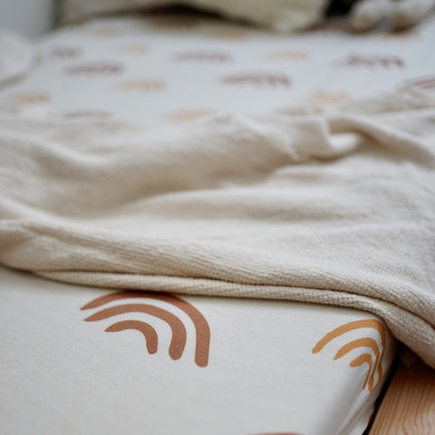 lullypop Fitted Cot Sheet - Rainbow (Multiple Sizes)