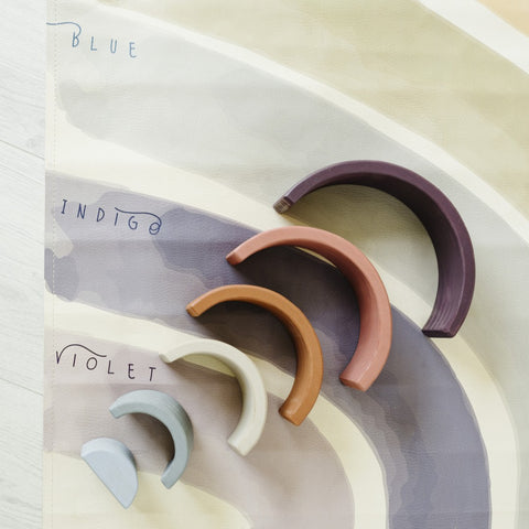 lullypop Reversible Vegan Leather Mat - Rainbow