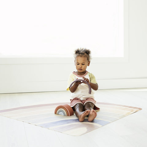 lullypop Reversible Vegan Leather Mat - Rainbow