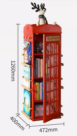 PETIT British Telephone Booth Luxury Bookcase