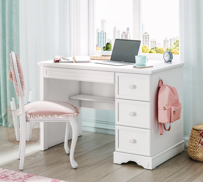 Cilek Rustic White Small Study Desk