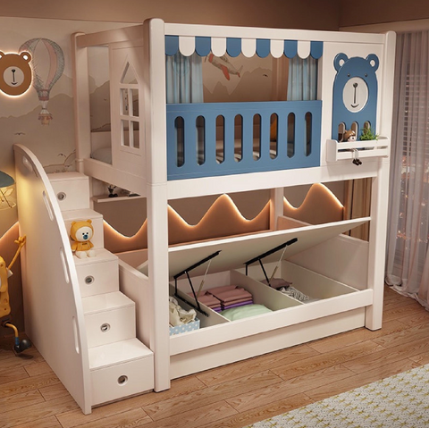 Nukhome Pink Bear Bunk Bed (707-1)